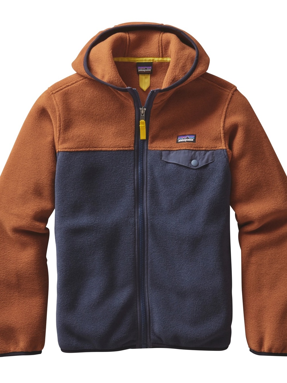 Patagonia Boys' Lightweight Synchilla Snap-T Hoody - Rust/Slate XS